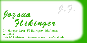 jozsua flikinger business card
